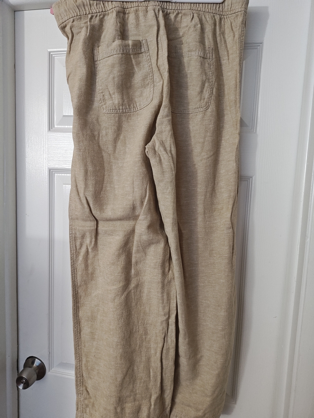 GAP Women's Beige Drawstring Wide-Leg Joggers - Picture 3 of 5